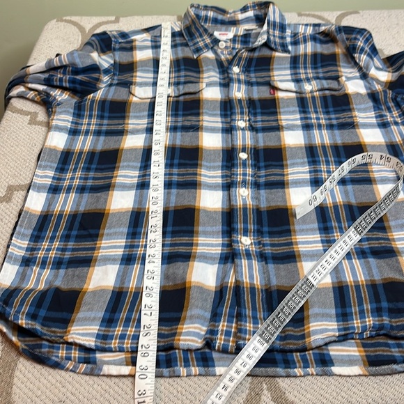 Levi’s JACKSON WORKER OVERSHIRT Plaid button down long sleeve flannel shirt - Picture 10 of 13